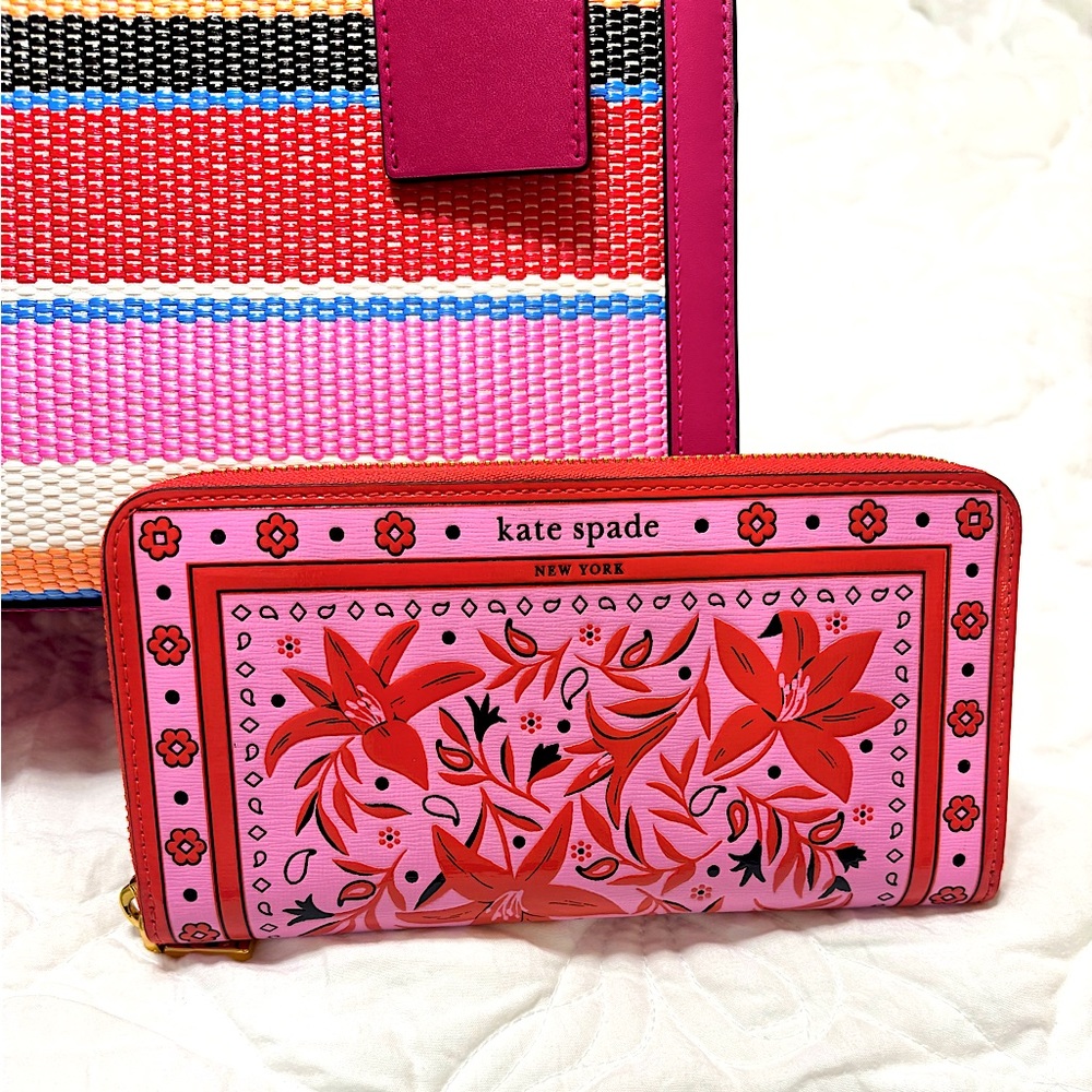 Kate Spade Morgan Bandana Zip-around Continental Wallet
